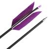 AMEYXGS 6/12 Pcs 30 Inch Archery Carbon Arrows Target Practice Flu Flu Arrows Spine 500 Small Game Arrows 4 Feathers Fletching with 100 Grain Judo Arrowheads for Practice Targeting view 4