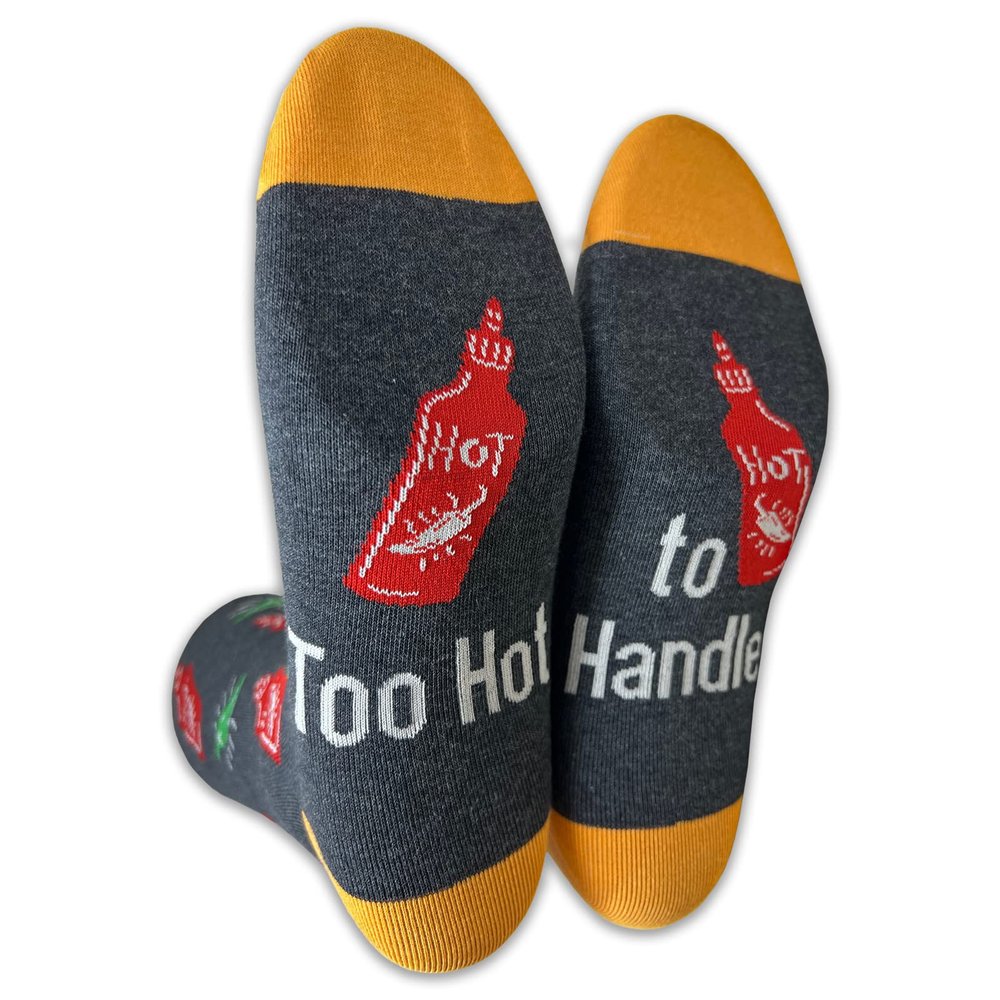 FineFit Men's Fun Novelty Socks - Too Hot To Handle (1 Pair)