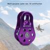 Climbing Single Pulley, 20KN Aluminum Alloy Fixed Eye Climbing Pulley, High Strength Rappel Device, Aluminum Alloys Rise Downhill Pulley for Mountaineering Rappelling Survival Rescue view 4