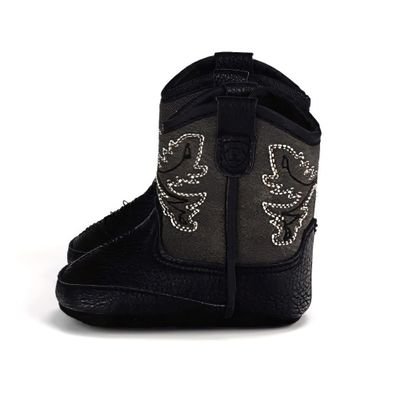 ARIAT Unisex Infant Lil Stompers Baby Boot, Black (Everlite), 2