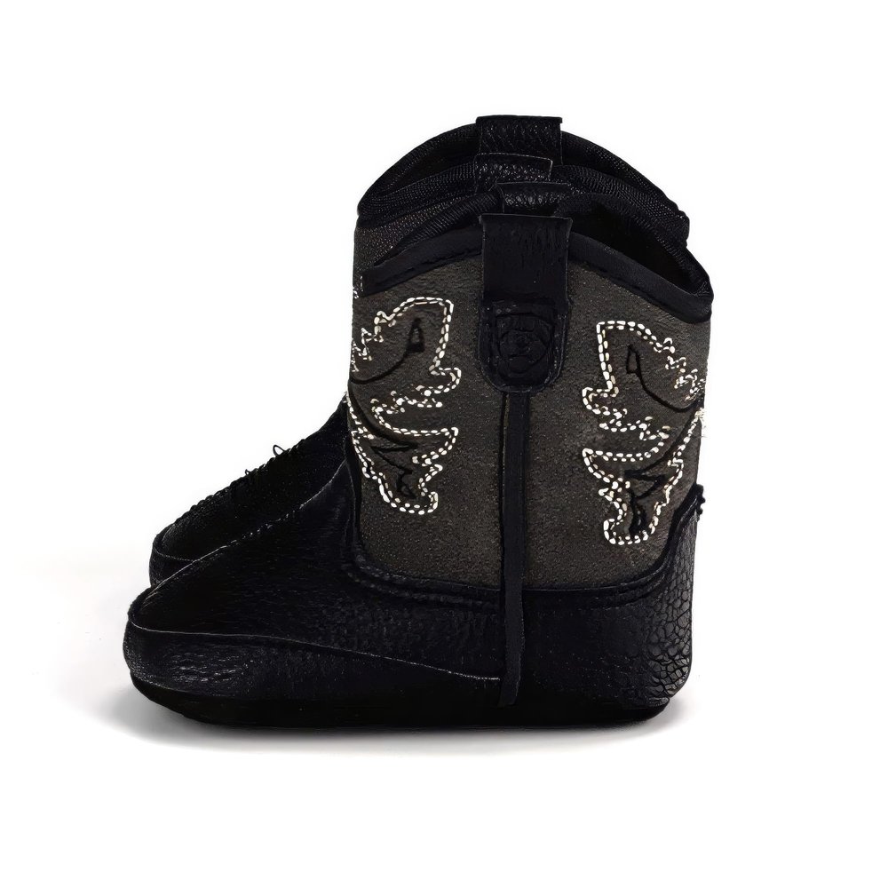 ARIAT Unisex Infant Lil Stompers Baby Boot, Black (Everlite), 2