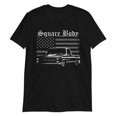 1983 Slammed Chevy C10 Custom Low Rider Square Body Pickup Truck Club Show T-Shirt Black