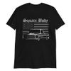 1983 Slammed Chevy C10 Custom Low Rider Square Body Pickup Truck Club Show T-Shirt Black view 1