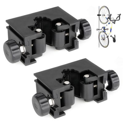 CyclingDeal Road Bike 23-28mm Width Tire Bicycle Clip Storage Wall Mount Rack - Premium Quality Clip for Outdoor & Indoor - Safe & Secure for Storing Road Hybrid Bikes in Garage or Home - Pack of 2