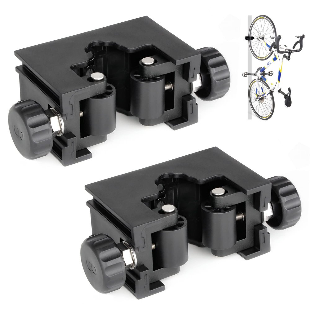 CyclingDeal Road Bike 23-28mm Width Tire Bicycle Clip Storage Wall Mount Rack - Premium Quality Clip for Outdoor & Indoor - Safe & Secure for Storing Road Hybrid Bikes in Garage or Home - Pack of 2