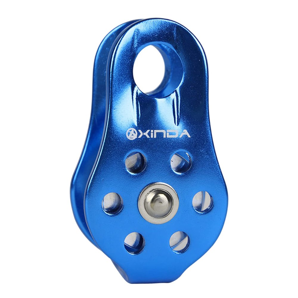 Climbing Single Pulley, 20KN Aluminum Alloy Fixed Eye Climbing Pulley, High Strength Rappel Device, Aluminum Alloys Rise Downhill Pulley for Mountaineering Rappelling Survival Rescue