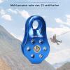 Climbing Single Pulley, 20KN Aluminum Alloy Fixed Eye Climbing Pulley, High Strength Rappel Device, Aluminum Alloys Rise Downhill Pulley for Mountaineering Rappelling Survival Rescue view 4