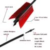 AMEYXGS 6/12 Pcs 30 Inch Archery Carbon Arrows Target Practice Spine 500 Flu Flu Arrows Small Game Arrows 4 Feathers Fletching with 100 Grain Judo Arrowheads for Practice Targeting view 2