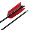 AMEYXGS 6/12 Pcs 30 Inch Archery Carbon Arrows Target Practice Spine 500 Flu Flu Arrows Small Game Arrows 4 Feathers Fletching with 100 Grain Judo Arrowheads for Practice Targeting view 4
