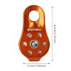 Climbing Single Pulley, 20KN Aluminum Alloy Fixed Eye Climbing Pulley, High Strength Rappel Device, Aluminum Alloys Rise Downhill Pulley for Mountaineering Rappelling Survival Rescue view 2