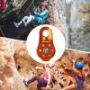 Climbing Single Pulley, 20KN Aluminum Alloy Fixed Eye Climbing Pulley, High Strength Rappel Device, Aluminum Alloys Rise Downhill Pulley for Mountaineering Rappelling Survival Rescue view 3