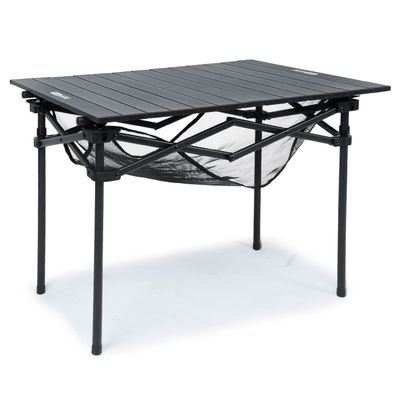 Whitsunday Aluminum Folding Outdoor Camping Table Compatible with Wagons (Carbon Black, Square (H))