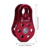 Hoghaki Climbing Single Pulley, 20KN Aluminum Alloy Fixed Eye Climbing Pulley, High Strength Rappel Device, Aluminum Alloys Rise Downhill Pulley for Mountaineering Rappelling Survival Rescue view 2