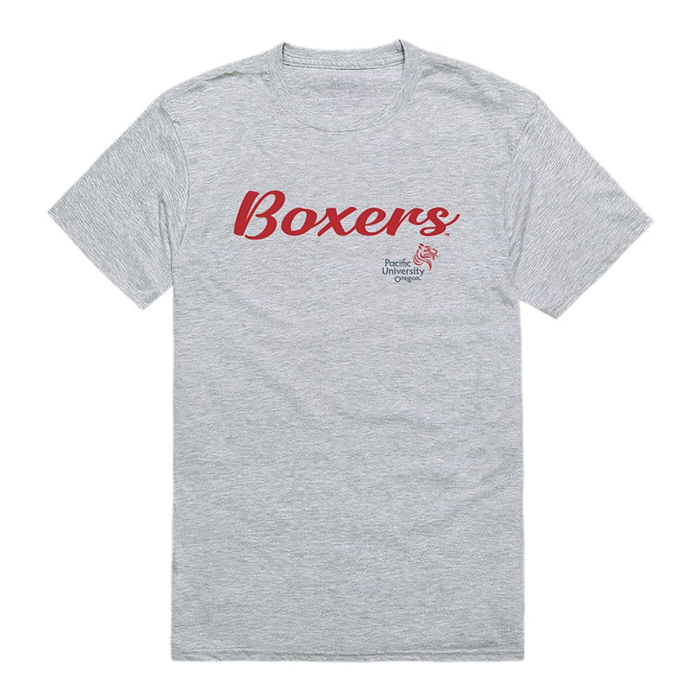 W Republic Pacific Boxers Script Tee, Heather Grey, Large