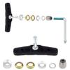 UADBAU 2 Pairs Bike Brake Pad Set - Professional Mountain and Road Bicycle 70mm V-Brake Pads - Bike Brake Blocks Kit with Hex Nut and Shims - No Noise No Skid - Black view 3