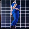 1/6 Scale Female Clothes,Sleeveless Bodysuit Tights Jumpsuit Costume Outfit Clothing for 12inch PH TBL JO Female Action Figure Body (Dark Blue) view 1