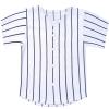 babyhealthy Kids Baseball Jersey Button Down Hip Hop Personalized Sport T Shirts Tops for Boys Grils Stripe view 1