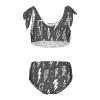 Aflyko Girls' Swimwear Lightning Bolts Doodle 2-Piece Bikini Set Beachwear 3-10T view 2