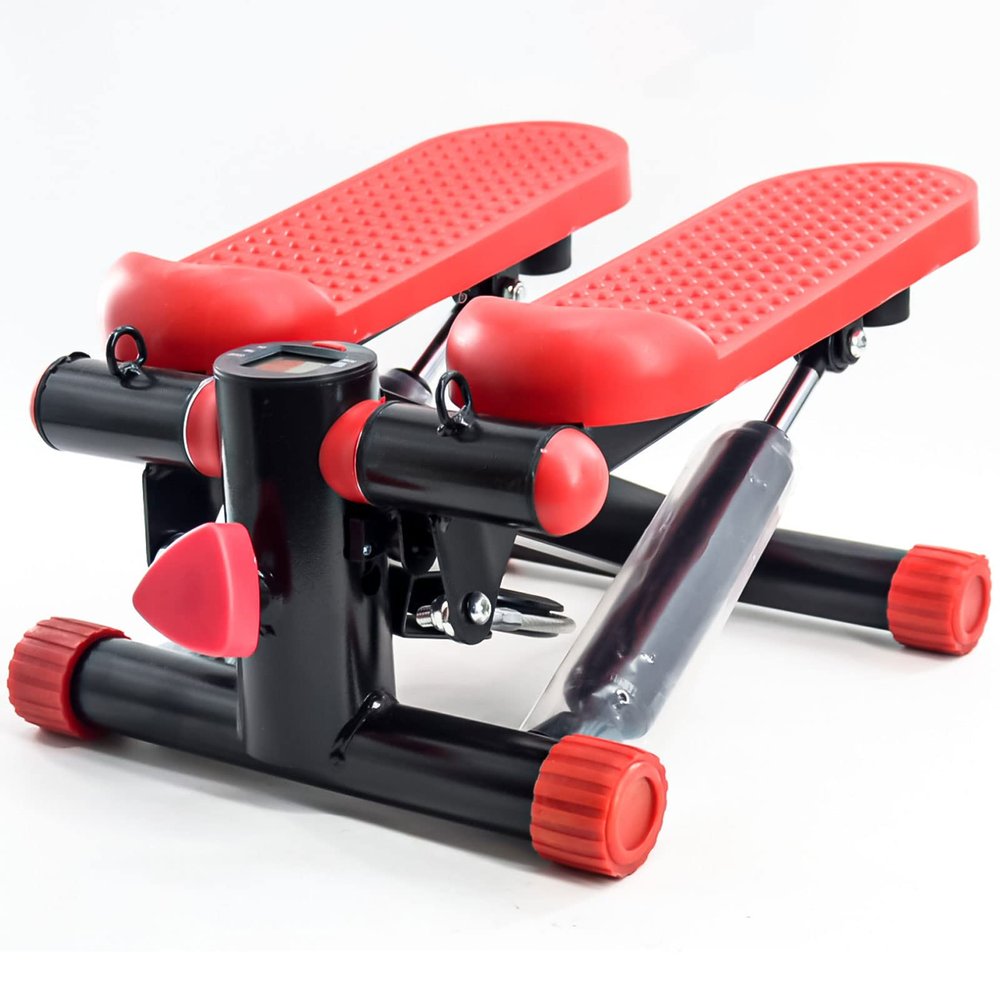 HUHJYUGE Mini Stepper, Steppers for Exercise, Aerobic Step Fitness Machines, Portable Mini Stair Stepper for Home, with Resistance Bands & Calories Count, with LCD Monitor (D)