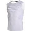 COOLOMG Youth Baseball Padded Shirt Kids Chest Protector Rib Heart Guard Sternum Protection for Football Softball Lacrosse Pure White L view 1