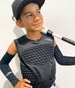 COOLOMG Youth Baseball Padded Shirt Kids Chest Protector Rib Heart Guard Sternum Protection for Football Softball Lacrosse Pure White L view 3