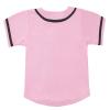 babyhealthy Kids Baseball Jersey Button Down Hip Hop Personalized Sport T Shirts Tops for Boys Grils Pink view 3