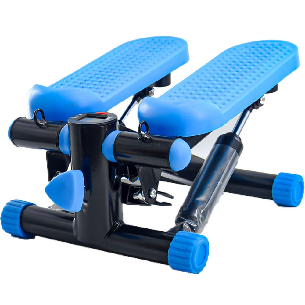 HUHJYUGE Mini Stepper, Steppers for Exercise, Aerobic Step Fitness Machines, Portable Mini Stair Stepper for Home, with Resistance Bands & Calories Count, with LCD Monitor (E)