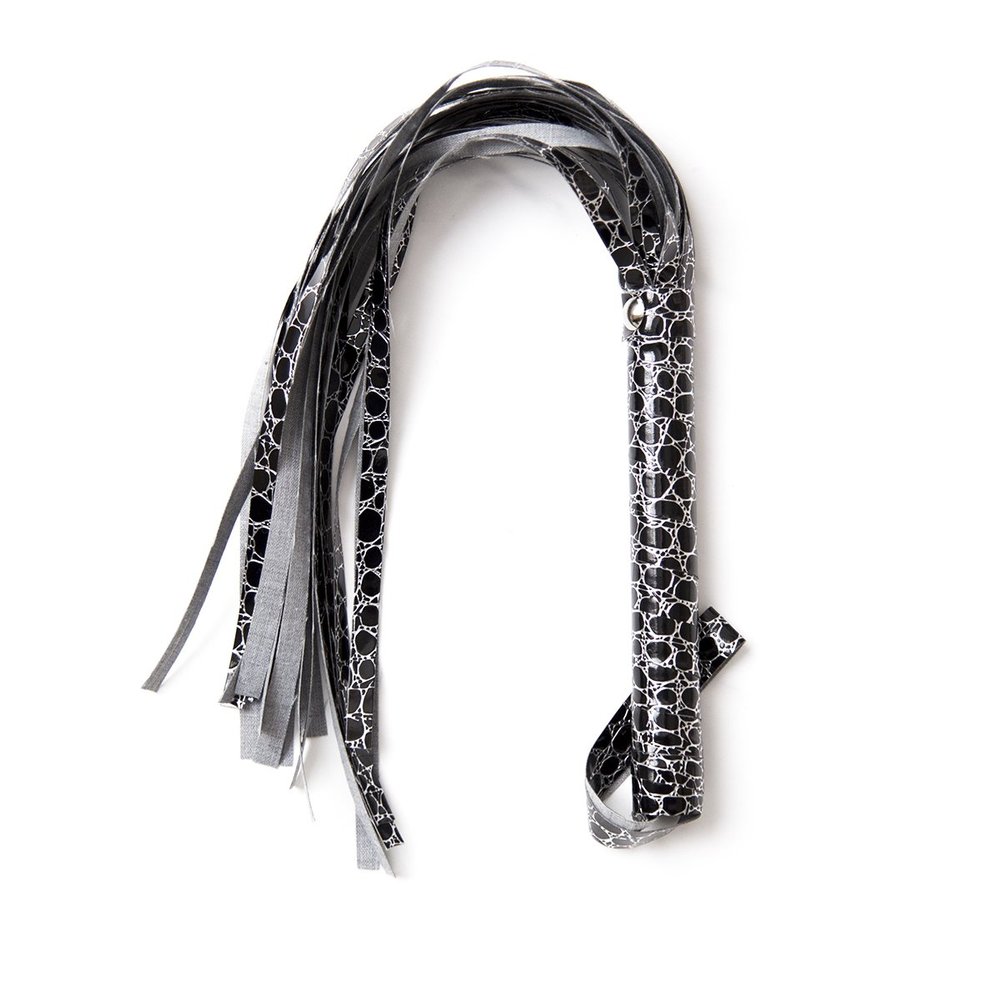 JiaNisAdrA Snake Skin Loose Whip Bright Leather Whip,Whip, Horse Riding Crop, Role-Playing Props,