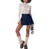 Navy Pleated Skirts Cheer Uniform Dress for Girls Navy School Uniform Mini Girls' Skirts & Skorts Golf Outfits 12 view 4