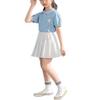 White Pleated Tennis Skirt for Women Trendy with Shorts Women's Novelty Skirts Skorts Golf Outfit L view 2