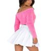 White Pleated Tennis Skirt for Women Trendy with Shorts Women's Novelty Skirts Skorts Golf Outfit L view 4