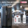Forge Open Alert TSA Approved Luggage Locks - 3 Digit Combination, Easy Read Dials, Zinc Alloy Body - Ideal Travel Lock for Luggage, Suitcases, Bags & Toolboxes. White 2 Locks. view 3