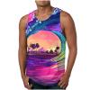 NaRHbrg Palm Tree Tanks Tops for Mens Cool Printed Graphic Sleeveless Tank Top Muscle Shirt for Workout Gym Jogging view 1