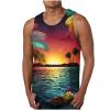 NaRHbrg Palm Tree Tanks Tops for Mens Cool Printed Graphic Sleeveless Tank Top Muscle Shirt for Workout Gym Jogging view 1