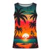 NaRHbrg Palm Tree Tanks Tops for Mens Cool Printed Graphic Sleeveless Tank Top Muscle Shirt for Workout Gym Jogging view 3