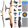 Takedown Wooden Recurve Bow 66 68 70 Inch for Adults Younth Hunting Target 14Lbs-40Lbs Traditional Longbow Right Hand Bow (30 LBS, 68 INCH) view 1