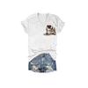 I Got A Heart Like A Truck Tank Top Print Heart Shirt Country Western Shirts for Women Vintage V Neck T-Shirt Casual Tee Shirt Fun Print T White Western Cowboy Sunset T-Shirt view 2