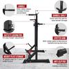 Yes4All Adjustable Barbell Rack, Multi-Function Squat Rack, Weight Lifting Home Gym, Dip Bar Station, Bench Press Rack Stand, Weight Plate Storage, Capacity Up to 550LBS view 3