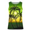 NaRHbrg Palm Tree Tanks Tops for Mens Cool Printed Graphic Sleeveless Tank Top Muscle Shirt for Workout Gym Jogging view 2