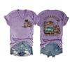 I Got A Heart Like A Truck Tank Top Print Heart Shirt Country Western Shirts for Women Vintage V Neck T-Shirt Casual Tee Shirt Fun Print T Purple Western Cowboy Sunset T-Shirt view 1