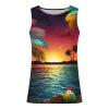 NaRHbrg Palm Tree Tanks Tops for Mens Cool Printed Graphic Sleeveless Tank Top Muscle Shirt for Workout Gym Jogging view 2
