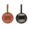 CHGCRAFT 2 Colors PU Leather Golf Tee Holder Golf Tee Holder for Bag Belt Round Golf Tees Storage Bags Gift for Golfer Men Women, 150~177mm Length, Black and Brown view 1