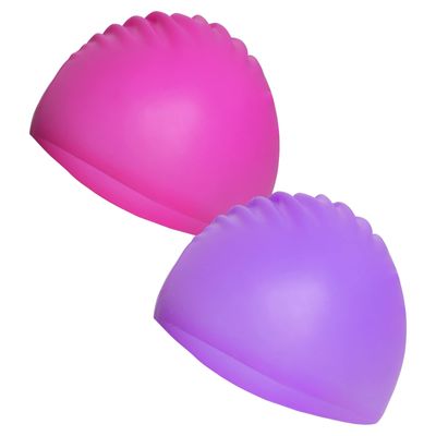2pcs Kids Swim Cap Silicone Swim Cap for Boys Girls Swimming Caps for Kids Age 3-15 Waterproof Bath Silicone Shower Cap for Long Short Hair(Rose Red, Purple)