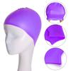 2pcs Kids Swim Cap Silicone Swim Cap for Boys Girls Swimming Caps for Kids Age 3-15 Waterproof Bath Silicone Shower Cap for Long Short Hair(Rose Red, Purple) view 3