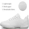 BAXINIER Girls White Cheerleading Shoes Breathable Youth Cheer Competition Sneakers Athletic Training Dance Tennis Walking Shoes - White 11 Little Kid view 2