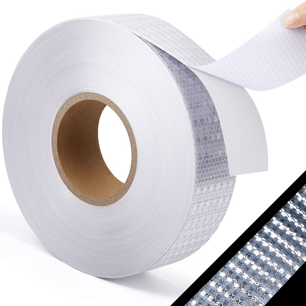 Amylove 230 Ft Driveway Basketball Tape Outdoor Court Tape Adhesive Court Marking Tape Court Lines for Tennis Badminton Parking Floor Pavement Driveway Indoor, 2 in Wide (White, PVC)