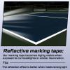 Amylove 230 Ft Driveway Basketball Tape Outdoor Court Tape Adhesive Court Marking Tape Court Lines for Tennis Badminton Parking Floor Pavement Driveway Indoor, 2 in Wide (White, PVC) view 2