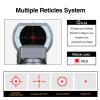 CVLIFE Reflex Sight, 1x28x40mm Red Dot Sight, 4 Adjustable Reticles Sight for 20mm Picatinny Rail, Red Dot Optics, Absolute Co-Witness Silver view 2