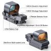 CVLIFE Reflex Sight, 1x28x40mm Red Dot Sight, 4 Adjustable Reticles Sight for 20mm Picatinny Rail, Red Dot Optics, Absolute Co-Witness Silver view 3