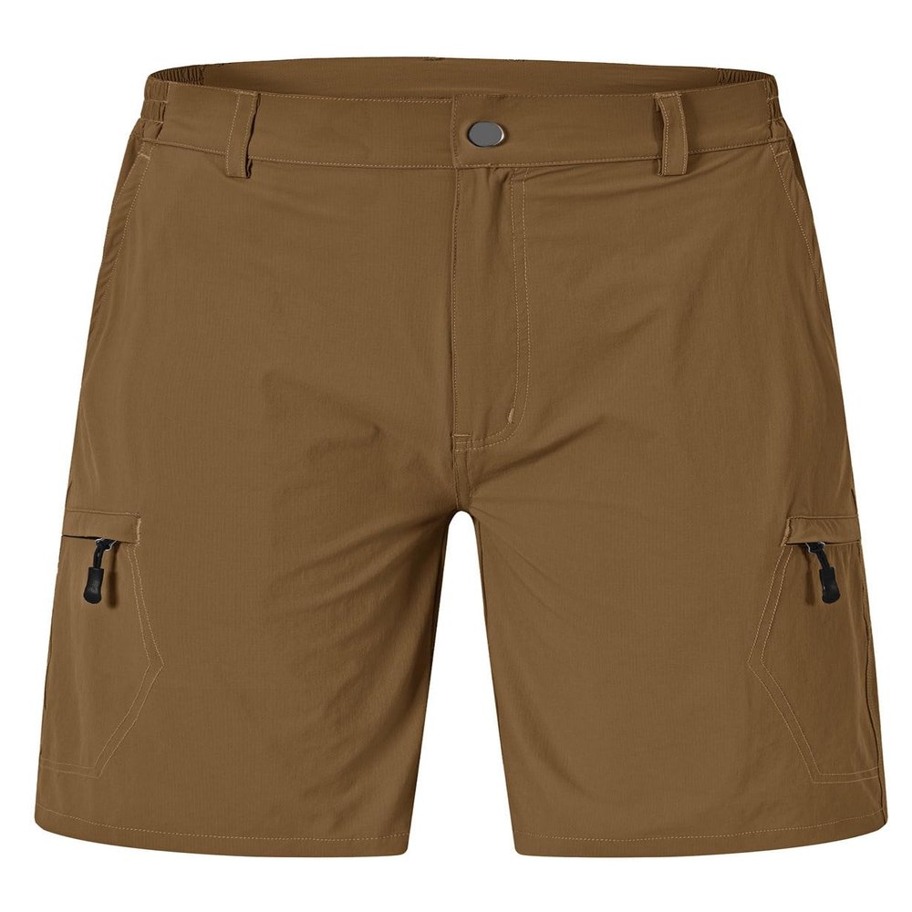 Rdruko Men's Hiking Shorts 9 Inch Inseam Quick Dry Lightweight Outdoor Travel Work Casual Cargo Shorts(Light Brown, US 30)